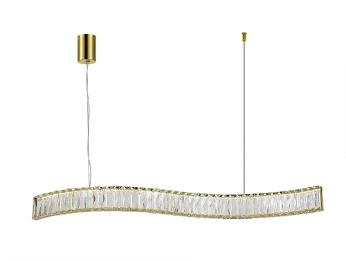 Светильник подвесной LED 8243/90 gold NEW Newport прозрачный 1 лампа, основание золотое в стиле классический американский современный линейный